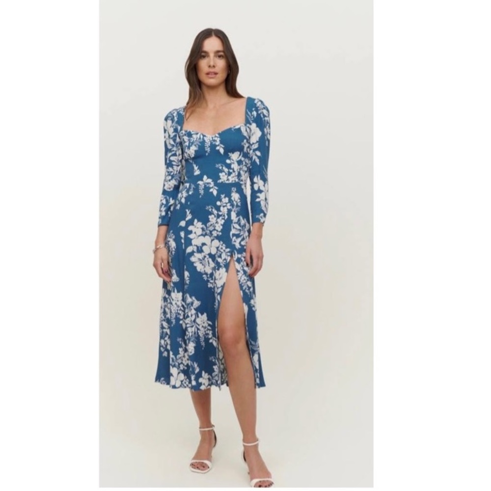 Reformation Mara Dress in color Cyanotype